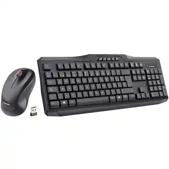 Teclado Y Mouse Inalámbricos Y Ergonómicos, Negro