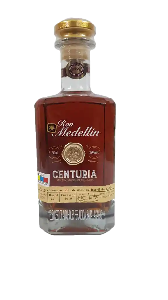 Medellin Ron Centuria 49 Años 750 Ml