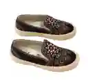 Zapatos Mocasines Para Dama Tipo Mándala Café Ref B-728