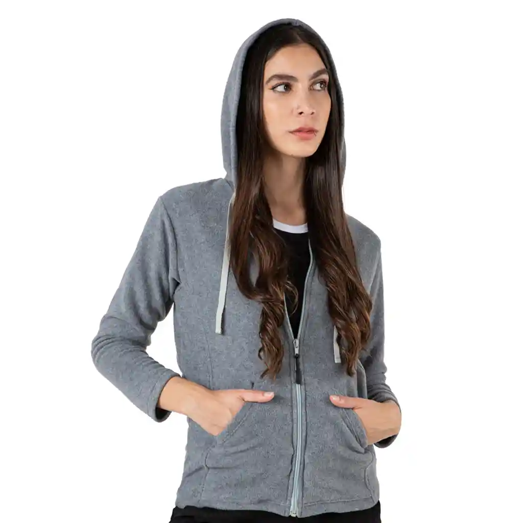 Hoodie Térmico Mujer Nevado Del Cocuy Talla Xxl Gris Medio