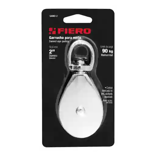 Polea Garrucha Metálica Para Noria De 2", Fiero