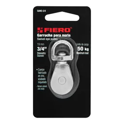 Polea Garrucha Metálica Para Noria De 3/4", Fiero