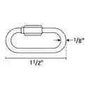 Mosquetón Bandola De Acero De 1/8" Con Seguro, Fiero