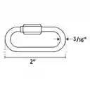 Mosquetón Bandola De Acero De 3/16" Con Seguro, Fiero