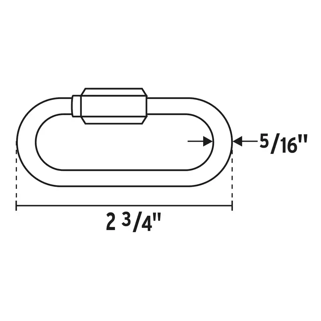 Mosquetón Bandola De Acero De 5/16" Con Seguro, Fiero