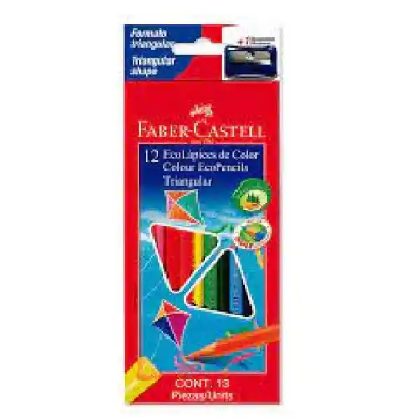  Colores  Faber Castell  Triangulares X 12 Unidades + 1 Tajalapiz 