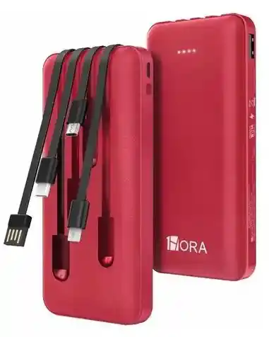 Power Bank Portatil 1hora Gar 10000mah 3 Cables Ios Vg8 Tipo C