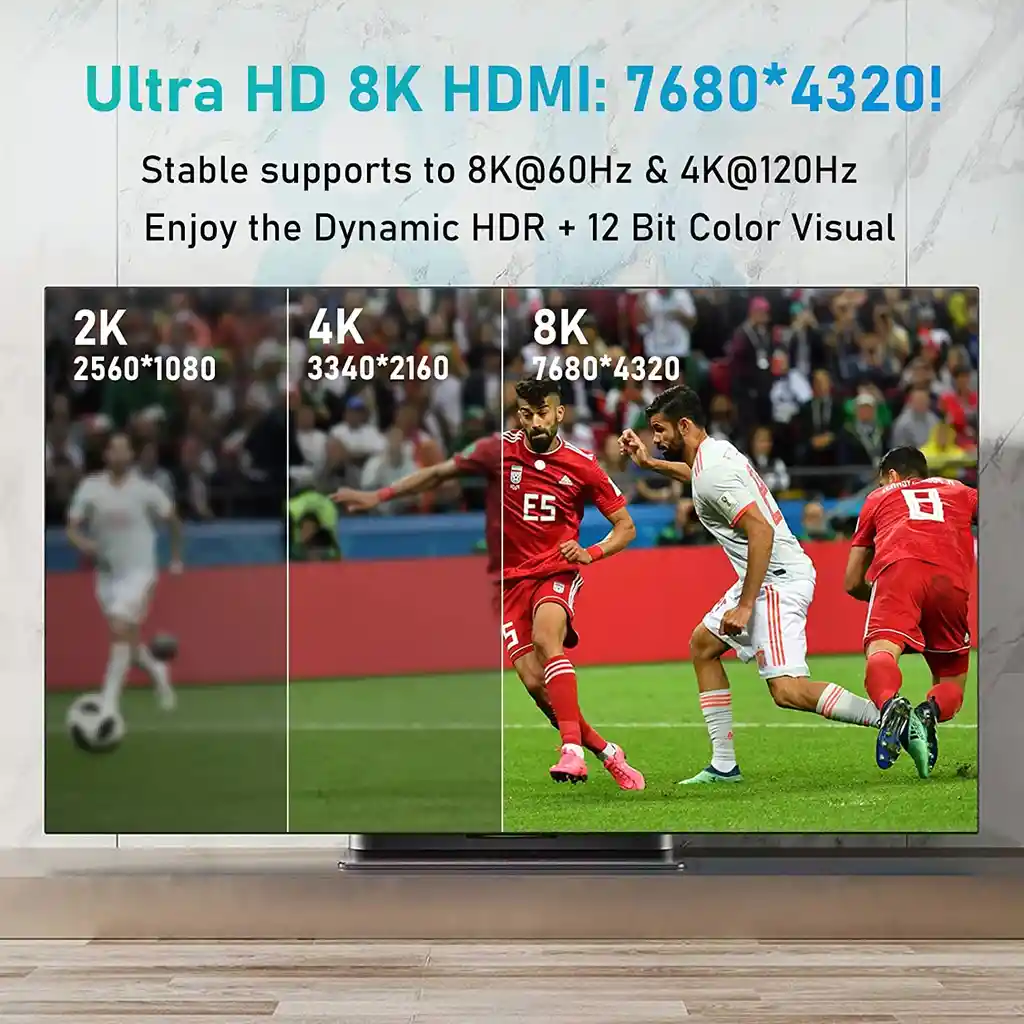 Cable Hdmi 2.1 8k Alta Velocidad 3 Metros Ultra Hd 48 Gbps