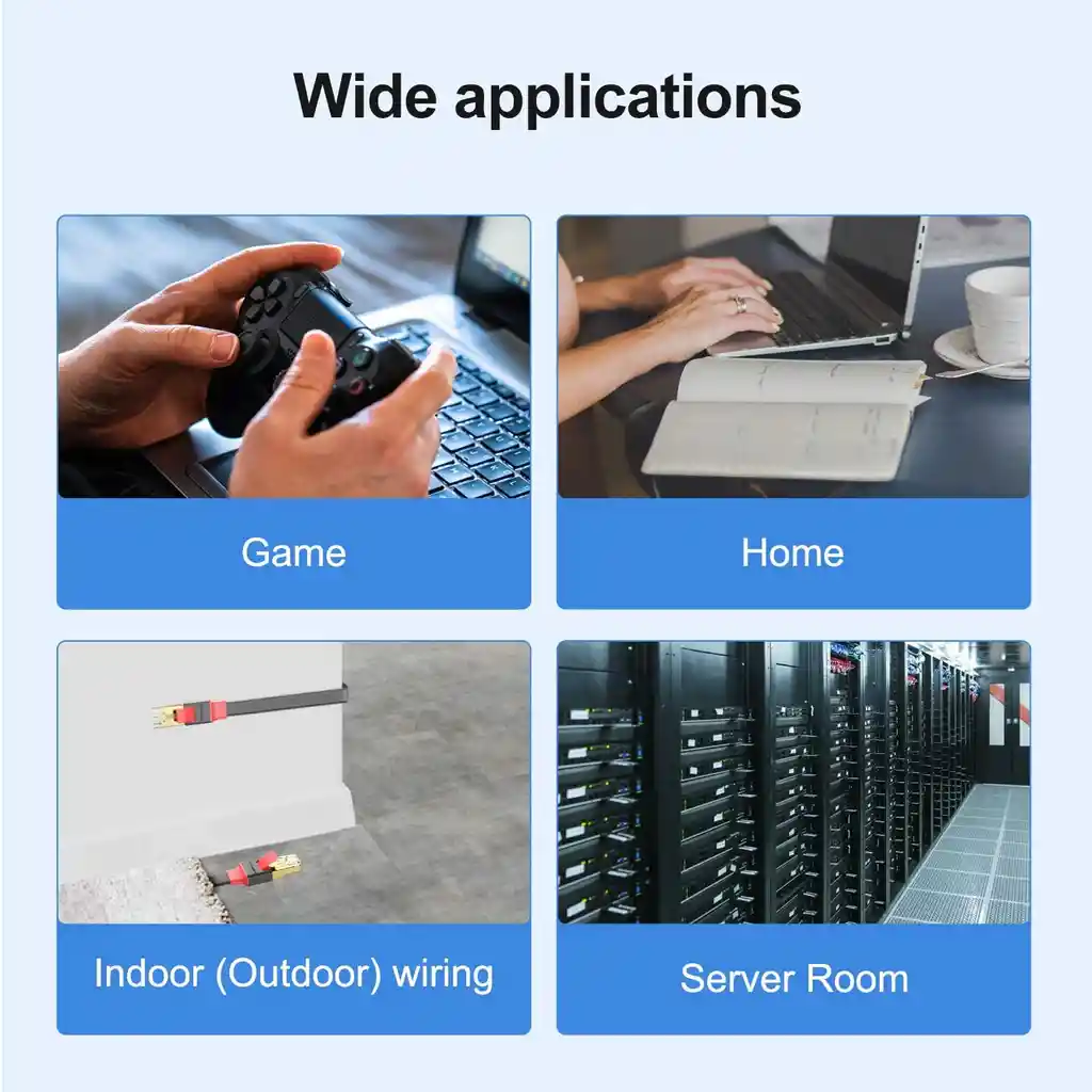 Cable De Red Cat-8 Ethernet Internet Ps5 Xbox Pc 1.8m