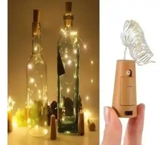 Luz Led Tipo Corcho Para Decoración Botellas Luz Calida