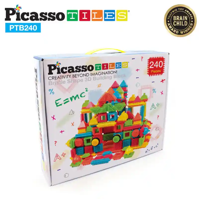 Picasso Tiles Juego De Contrucción 240pcs Forma De Cerdas 3d Stem Bloques De Construcción