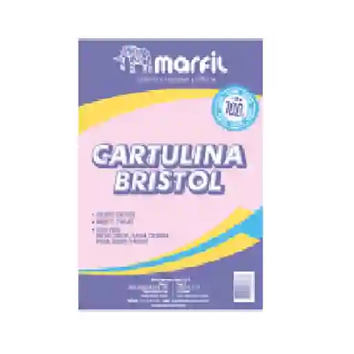 Cartulina Bristol X7 Unidades Colores Pasteles
