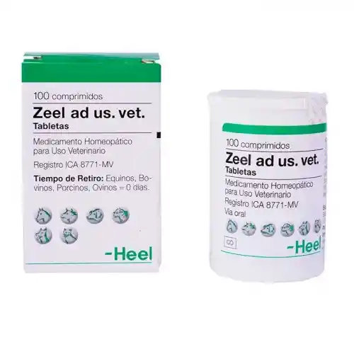 Zeel Medicamento Homeopático Compositum Ad Us Vet 100 Tabletas