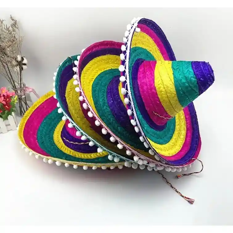 Sombrero Mexicano Multicolor Fiesta Mariachi - Mexicana