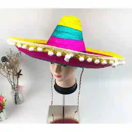 Sombrero Mexicano Multicolor Fiesta Mariachi - Mexicana