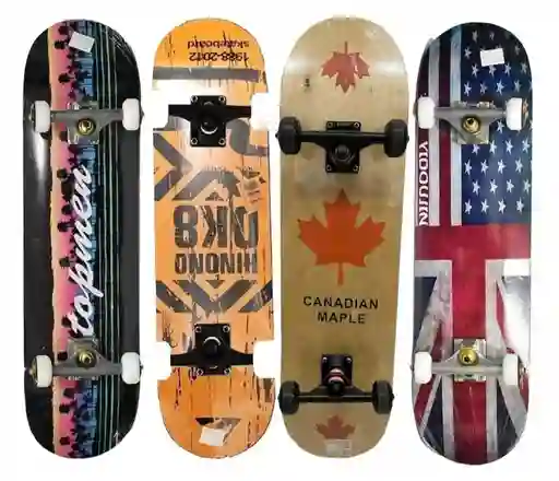 Tabla Skate Patineta Profesional 100% Pino Canadiense Diseño
