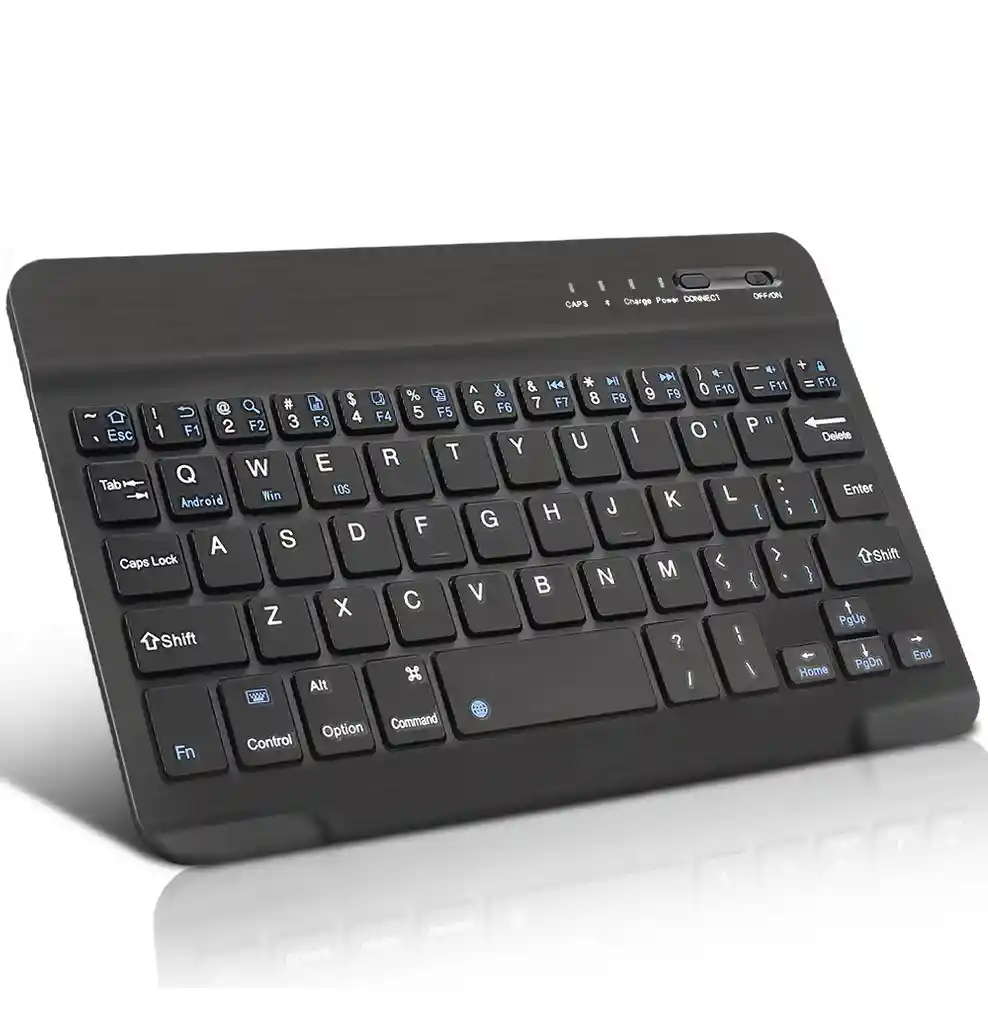 Teclado Inalambrico Bluetooth Para Celulares Y Tabletas Negro