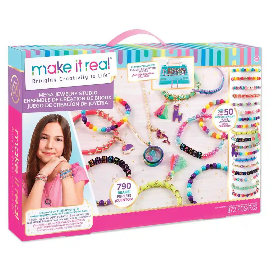 Kit Para Hacer Pulseras Manillas Juguete Niña Joyas Deluxe