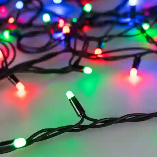 Luces Humo X100 Luz Led Navidad Cable Verde