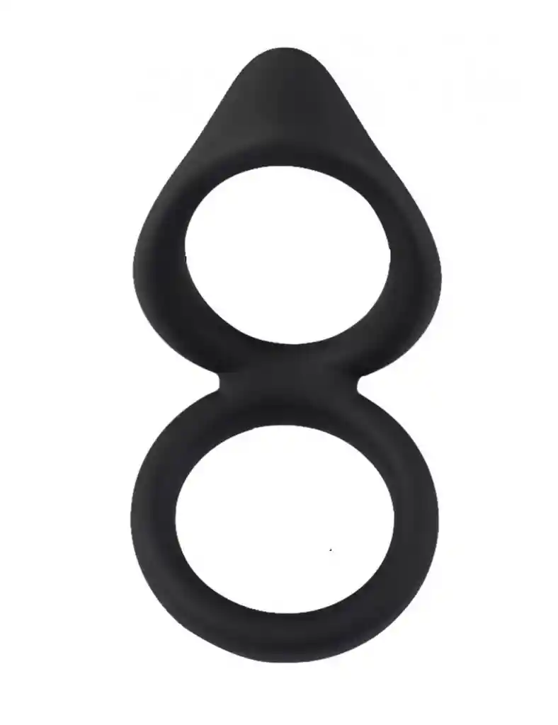 Anillo Doble Black Cock Ring