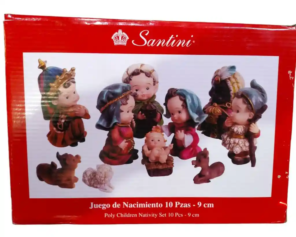 Pesebre Santini Juego De Nacimiento 10 Piezas 9cm Navidad