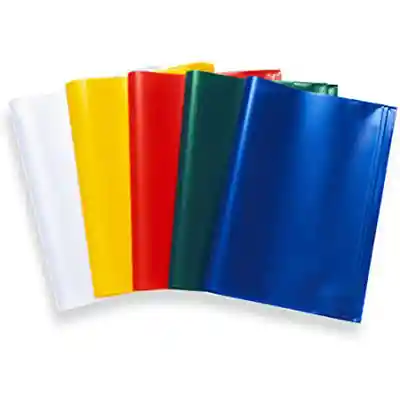 Paquete Forro Acetato Cuaderno Cosido X10 Azul