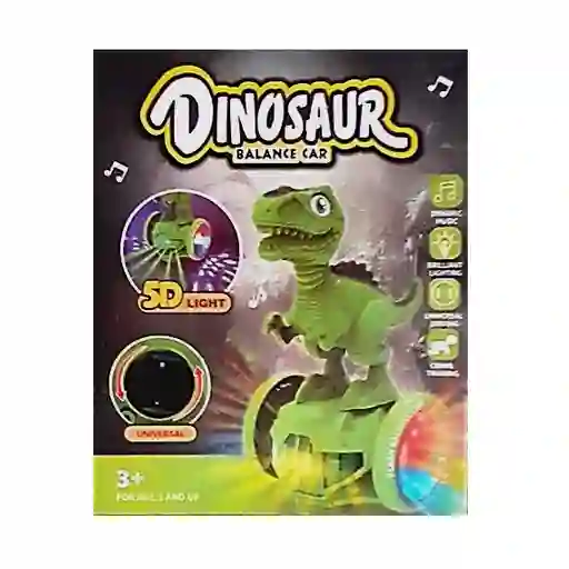 Juguete Dinosaurio Led Lights 5d Con Rueda Music An1210