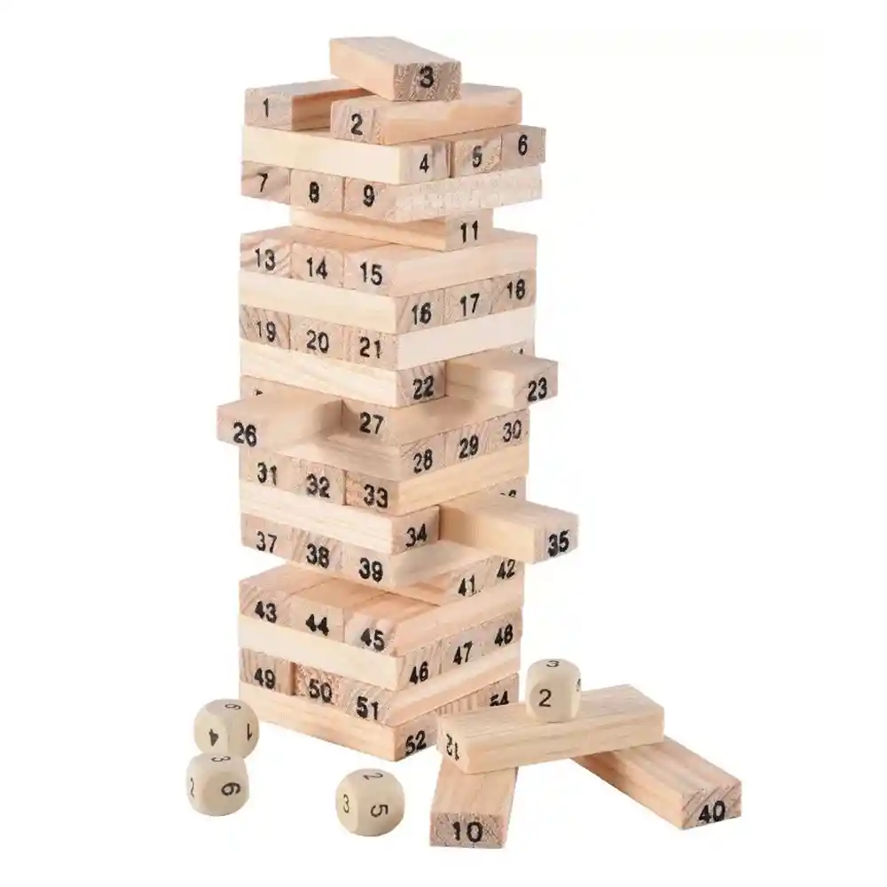 Yenga En Madera 54 Pcs Pequeña Juego De Mesa