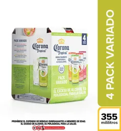 Combo Four Pack Bebida Corona Tropical Surtido