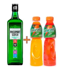 Combo Passport Scotch 700 Ml + 2 Gatorade 500 Ml