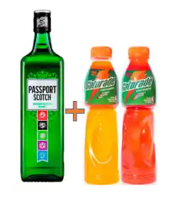 Combo Passport Scotch 700 Ml + 2 Gatorade 500 Ml