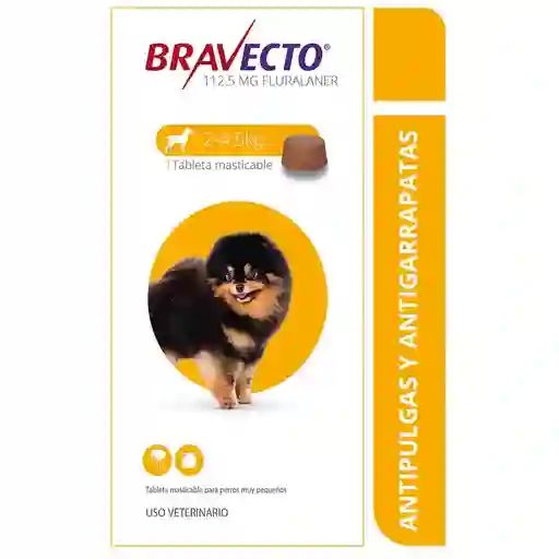 Bravecto Perros 2 A 4.5 Kg 1 Tableta 3 Meses