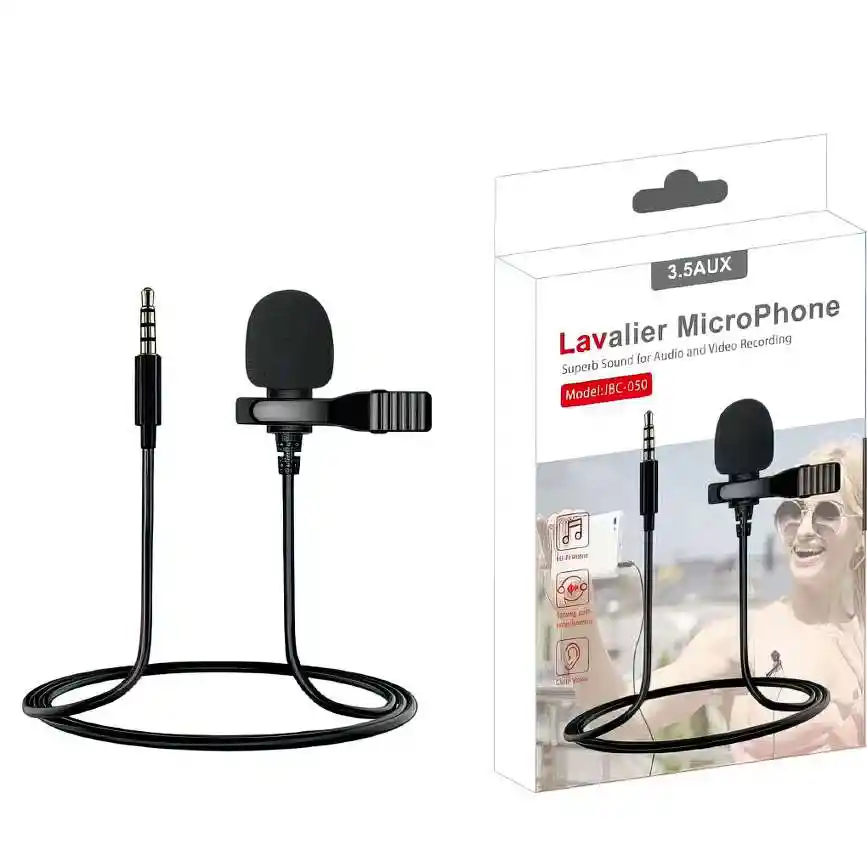 Micrófono De Solapa Lavalier De 3.5 Aux Modelo Gl-119 (6180)
