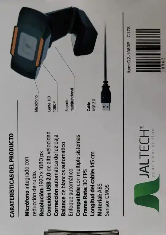 Cámara Web 720p Microfono Fhd Usb Pc Portatil Zoom Facetime