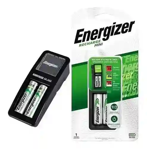 Cargador De Pilas + 2 Baterías Recargables Para 2 Pilas Energizer