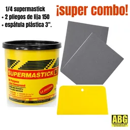 !! Super Combo¡¡ 1/4 Supermastick + 2 Pliegos Lija #150 + Espatula 3".