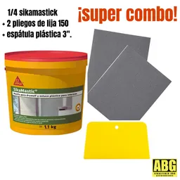 !! Super Combo¡¡ 1/4 Sikamastick + 2 Pliegos Lija #150 + Espatula 3".