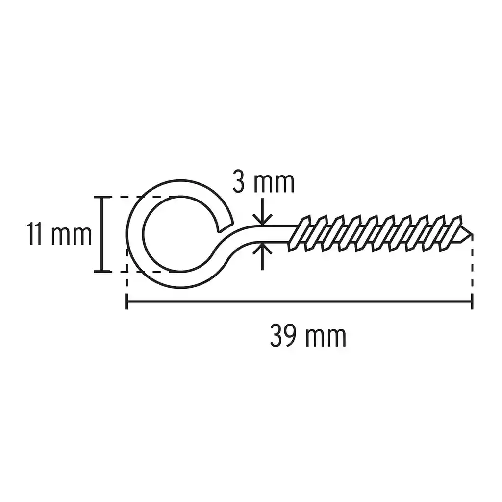 10 Unidades Cáncamo Armella Cerrada 19x60 Fiero