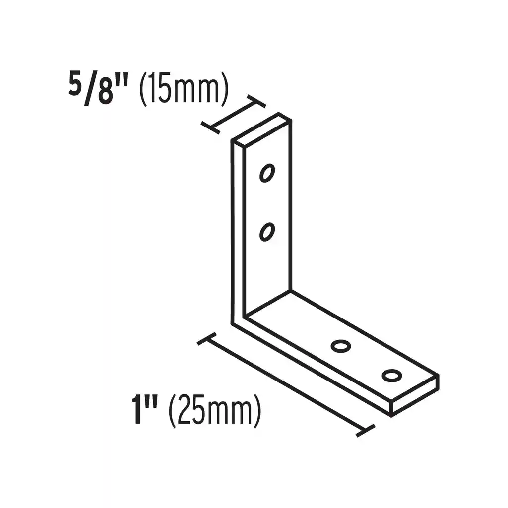 4 Unidades Escuadra Esquinera Soporte 1"