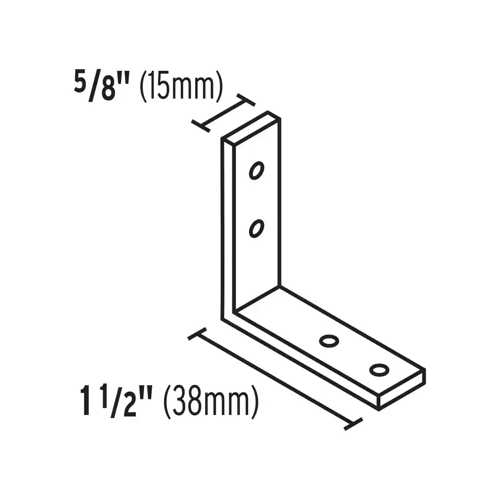 4 Unidades Escuadra Esquinera Soporte 1 1/2"