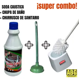 Soda Caustica Super Combo!!+ Chupa + Churrusco De Sanitario.