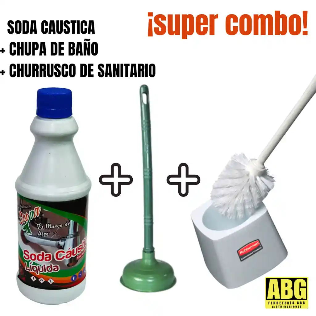 Soda Caustica Super Combo!!+ Chupa + Churrusco De Sanitario.