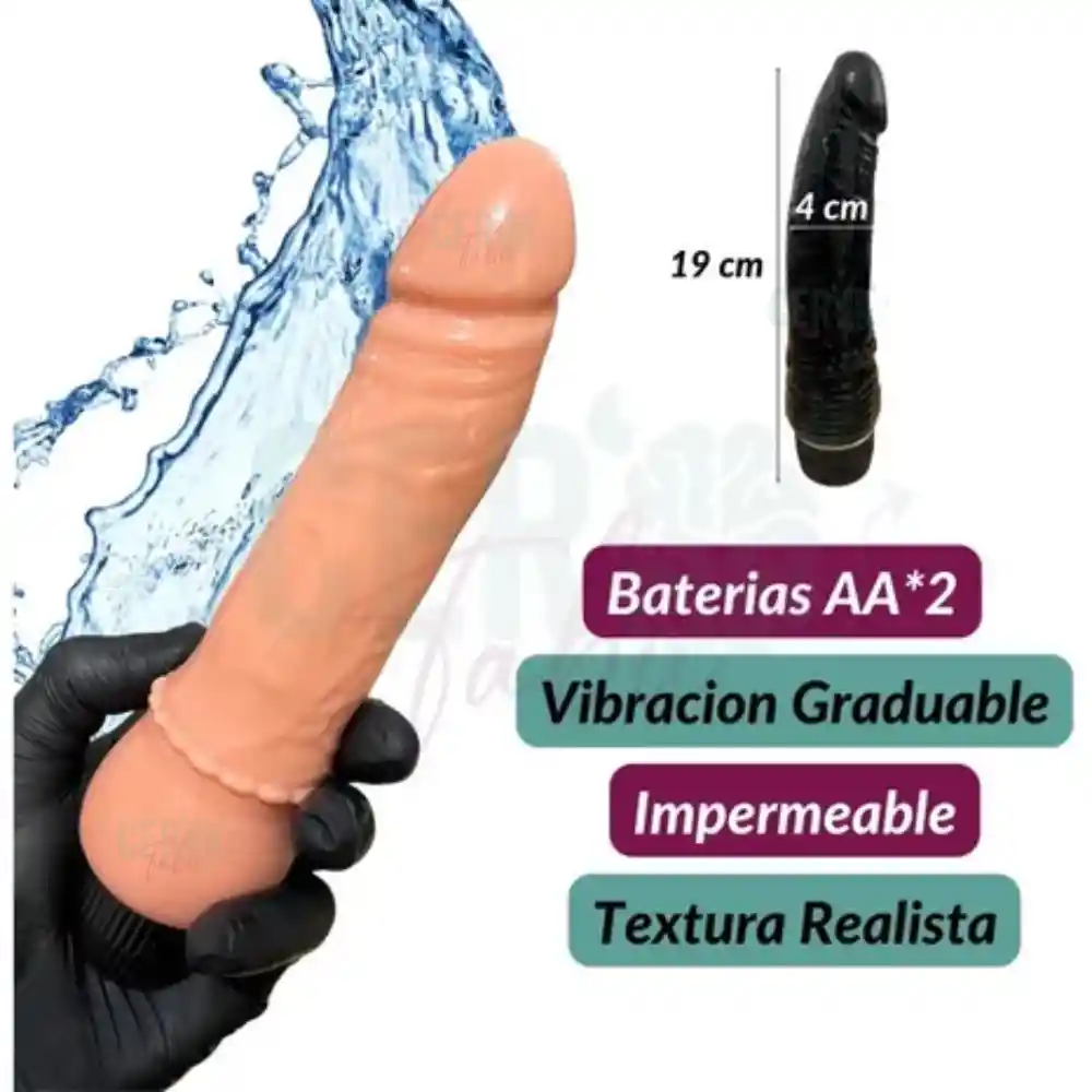 Vibrador Consolador Realista Juguete Sexual Pene 19 Cm