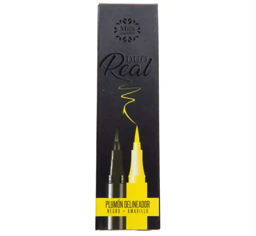  Delineador Real MIIS COSMETICS Duo Amarillo + Negro 