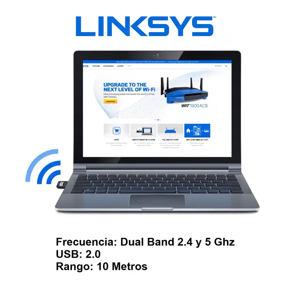 Mini Adaptador Wifi Dual Band Usb, Linksys Ae6000