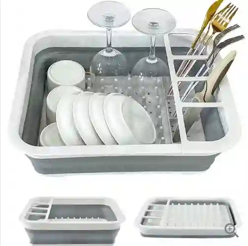 Escurridor Plegable De Platos Organizador Loza Secaplatos
