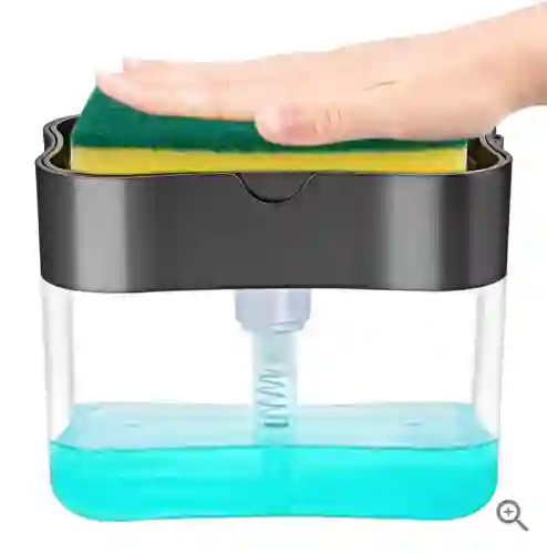 Dispensador De Jabón Líquido Lavaplatos Con Esponja Cocina