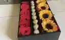 Caja Amor Rosas Girasoles Chocolates, San Valentin