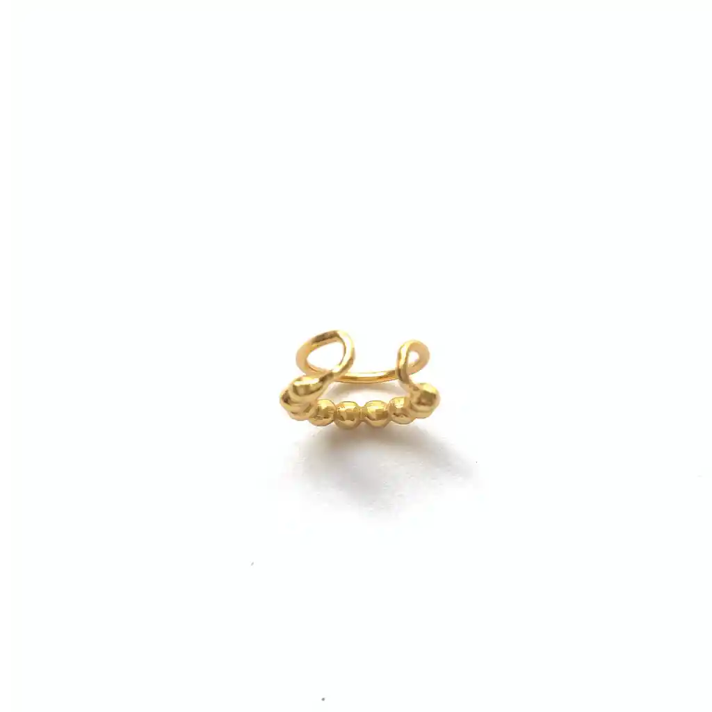 Earcuff Esferas Oro