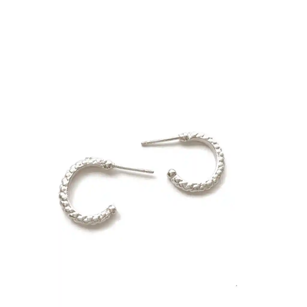 Hoops Mini Burbujas Plata